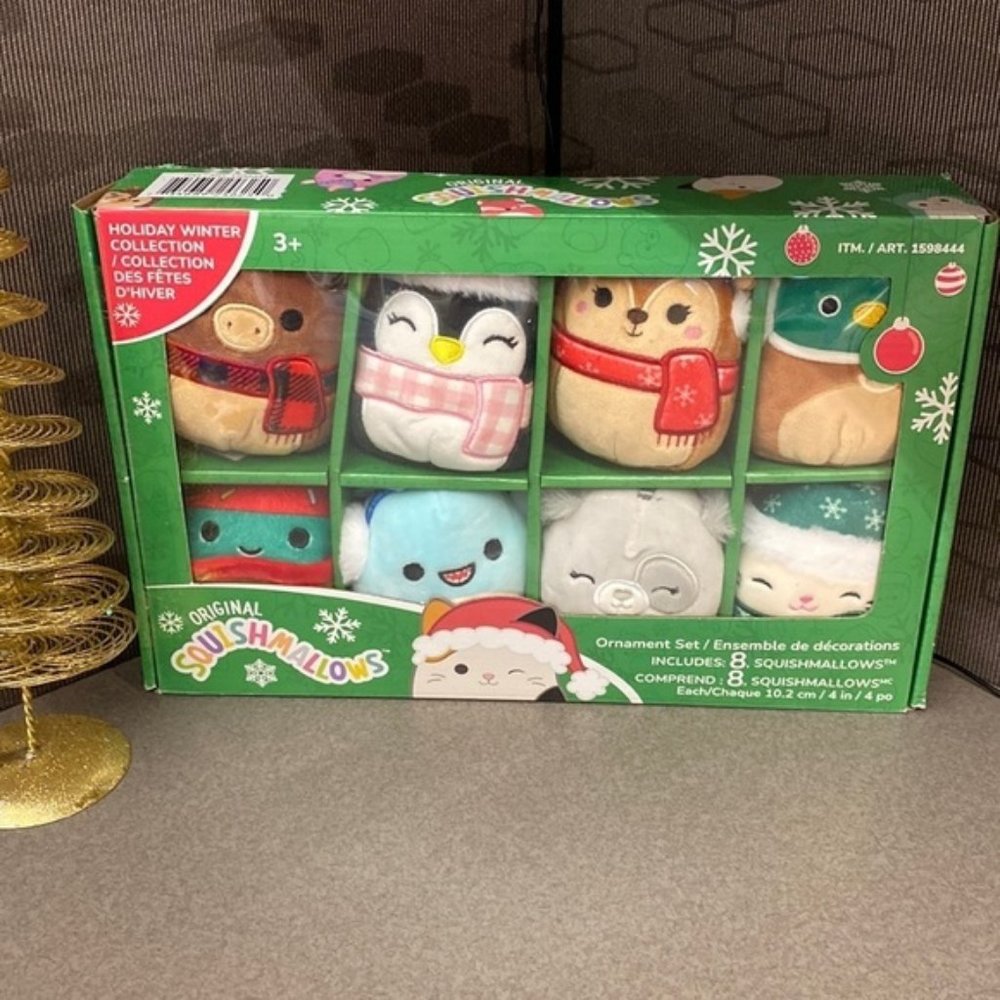 SOLD Original Squishmallow Ornaments 2022 Holiday Winter Squad 8 Pack (NWT) - Picture 1 of 6